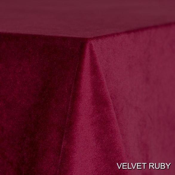 Velevt Ruby Around The Table - Specialty Linen Rental